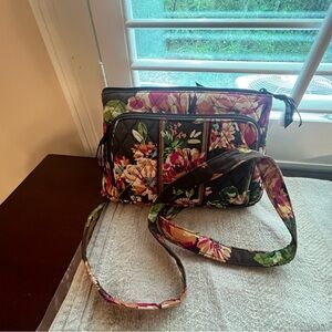Vera Bradley Pink and Brown Crossbody Bag